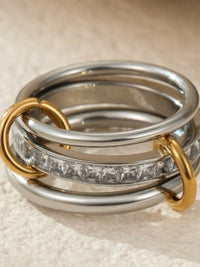 Stainless Steel Stackable Ring Detail Rings