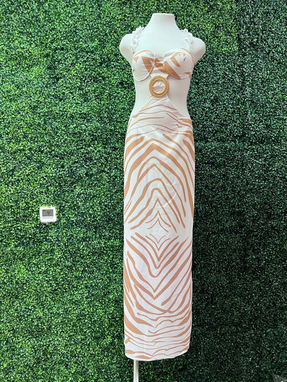Zebra Print Chain Detail Cutout Maxi Dress Ah L La Lifestyle Boutique Zebra Print Chain Detail Cutout Maxi Dress Ah L La Lifestyle Boutique