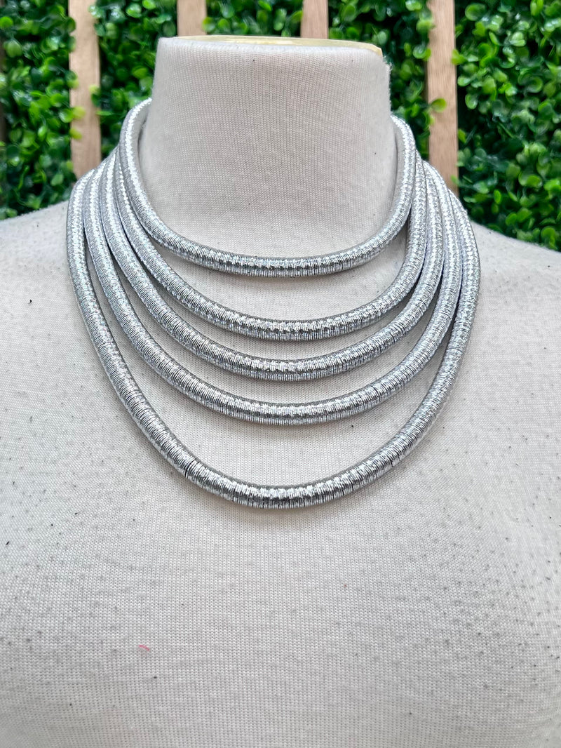 5 Layer Metallic Multilayer Necklace