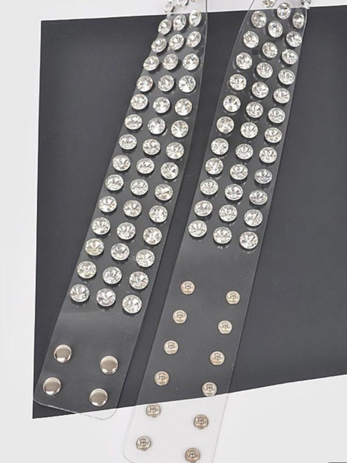 Crystal Studded Clear Belt