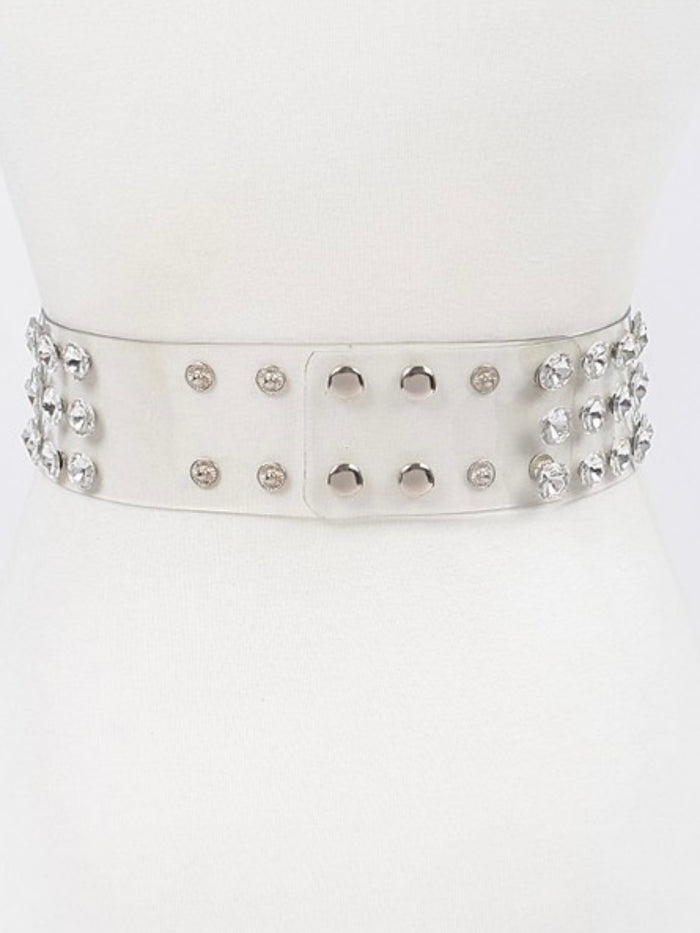 Pearl Studded Clear Belt