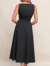 Beautiful Grey Dotted Midi Dress