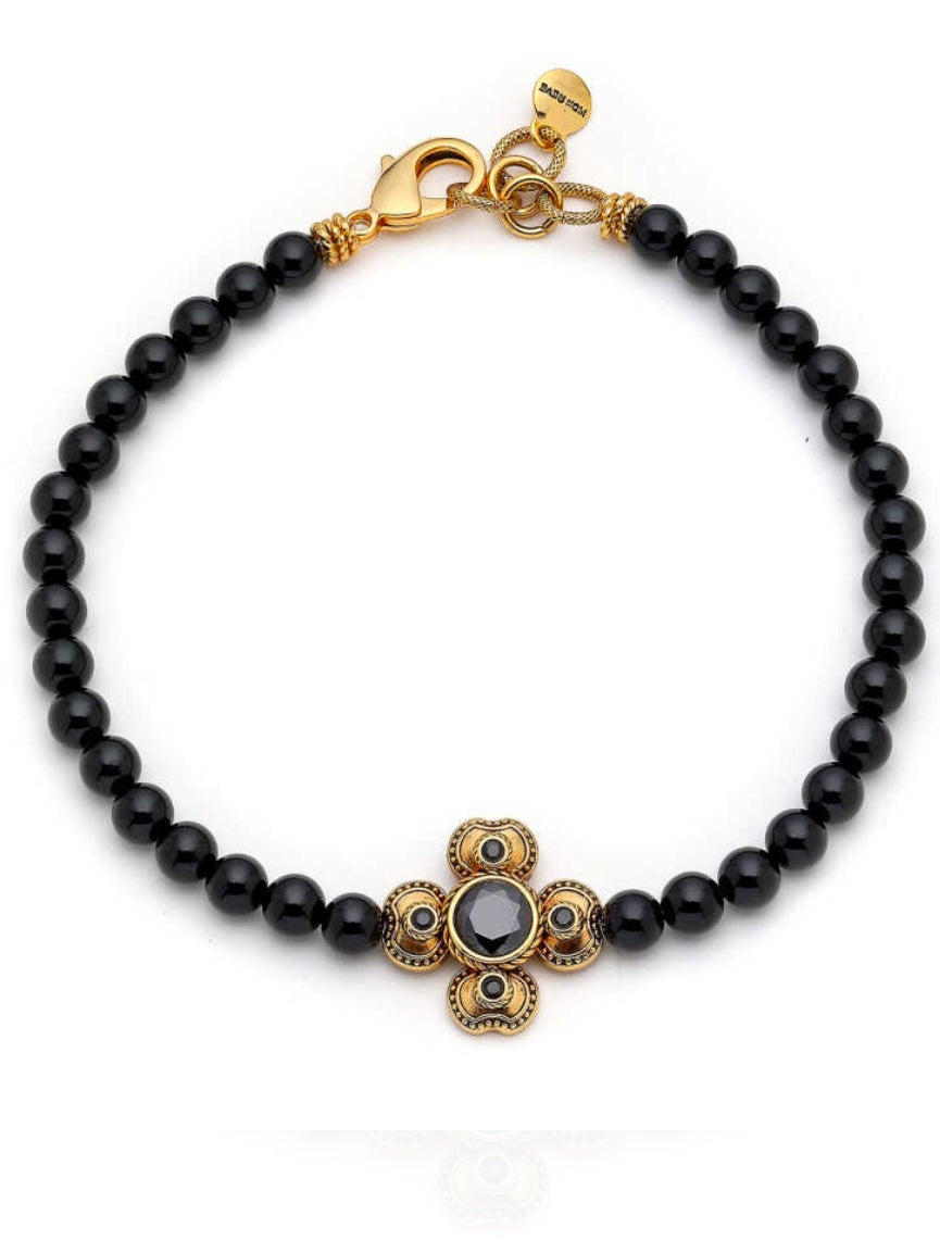 MR Black Stone Clover Aura Choker Necklace