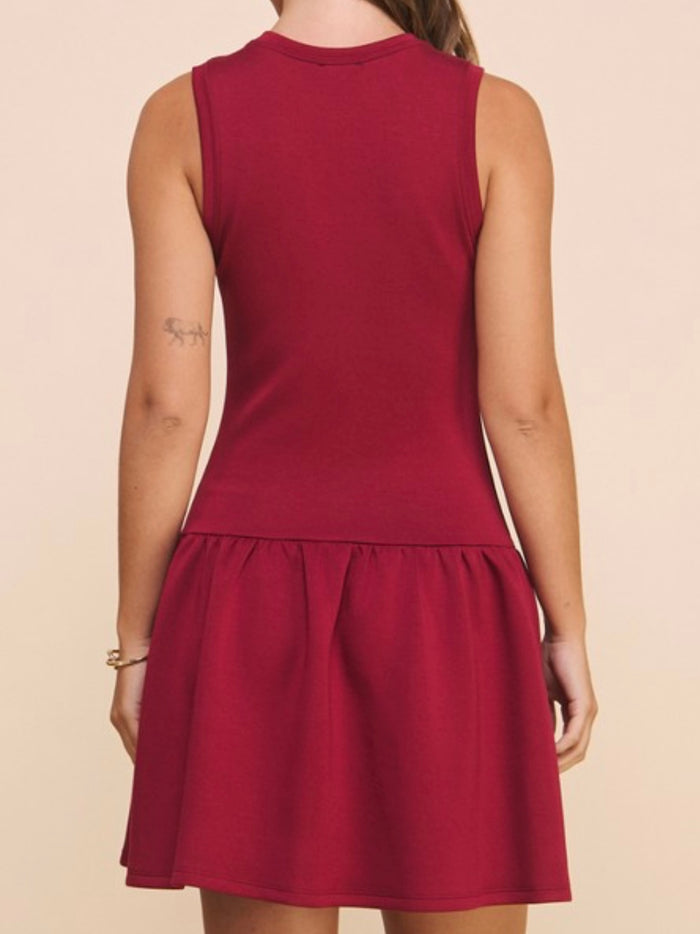 Sleeveless Drop Waist Short Dress