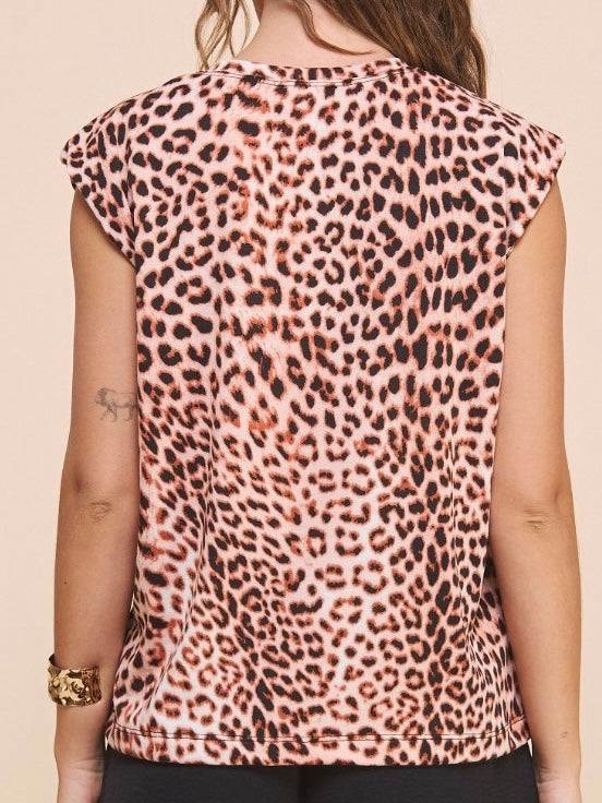 Animal print Muscle Tee