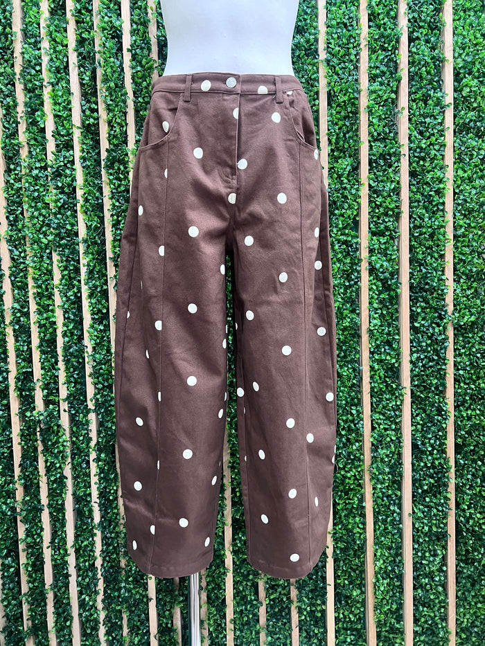 Polka Dot Barrel Jeans