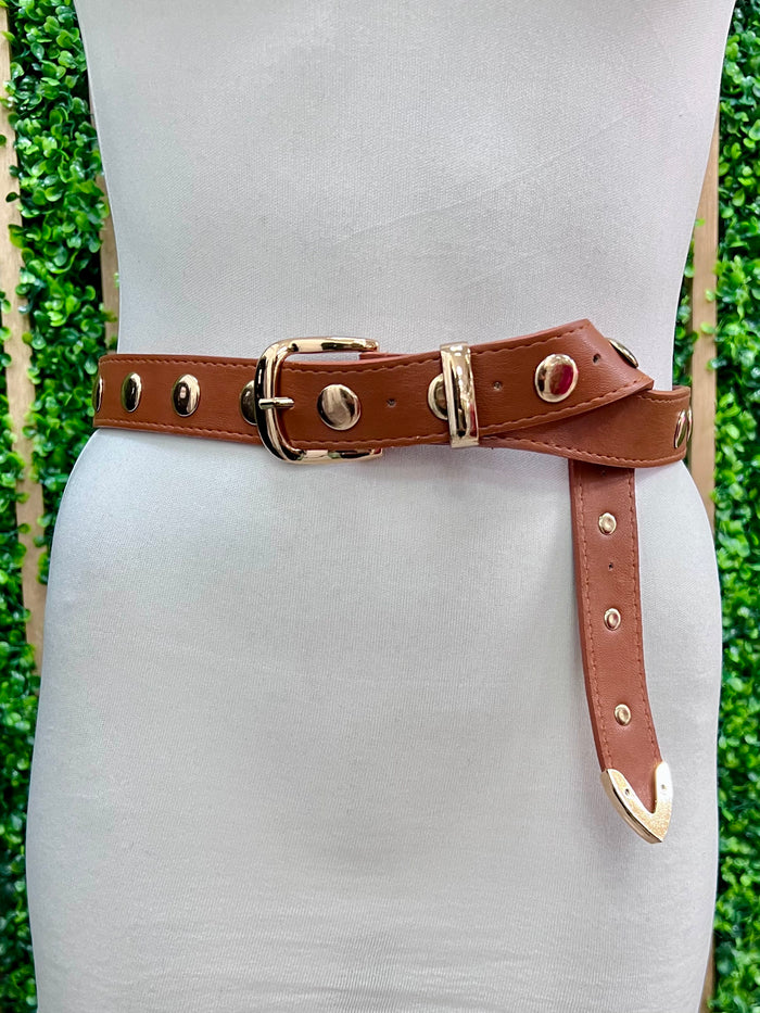 Ring Detail Studded Belt