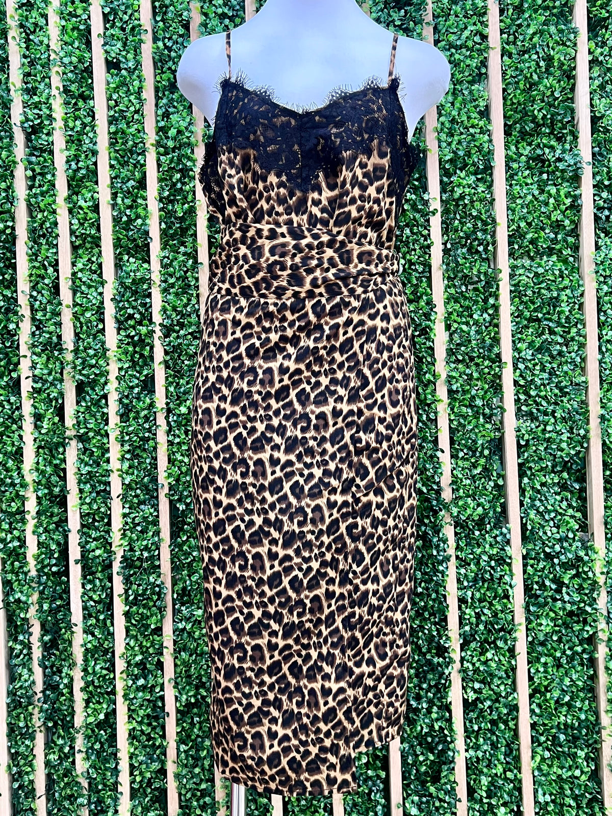 Leopard Wrap Knee Length Skirt