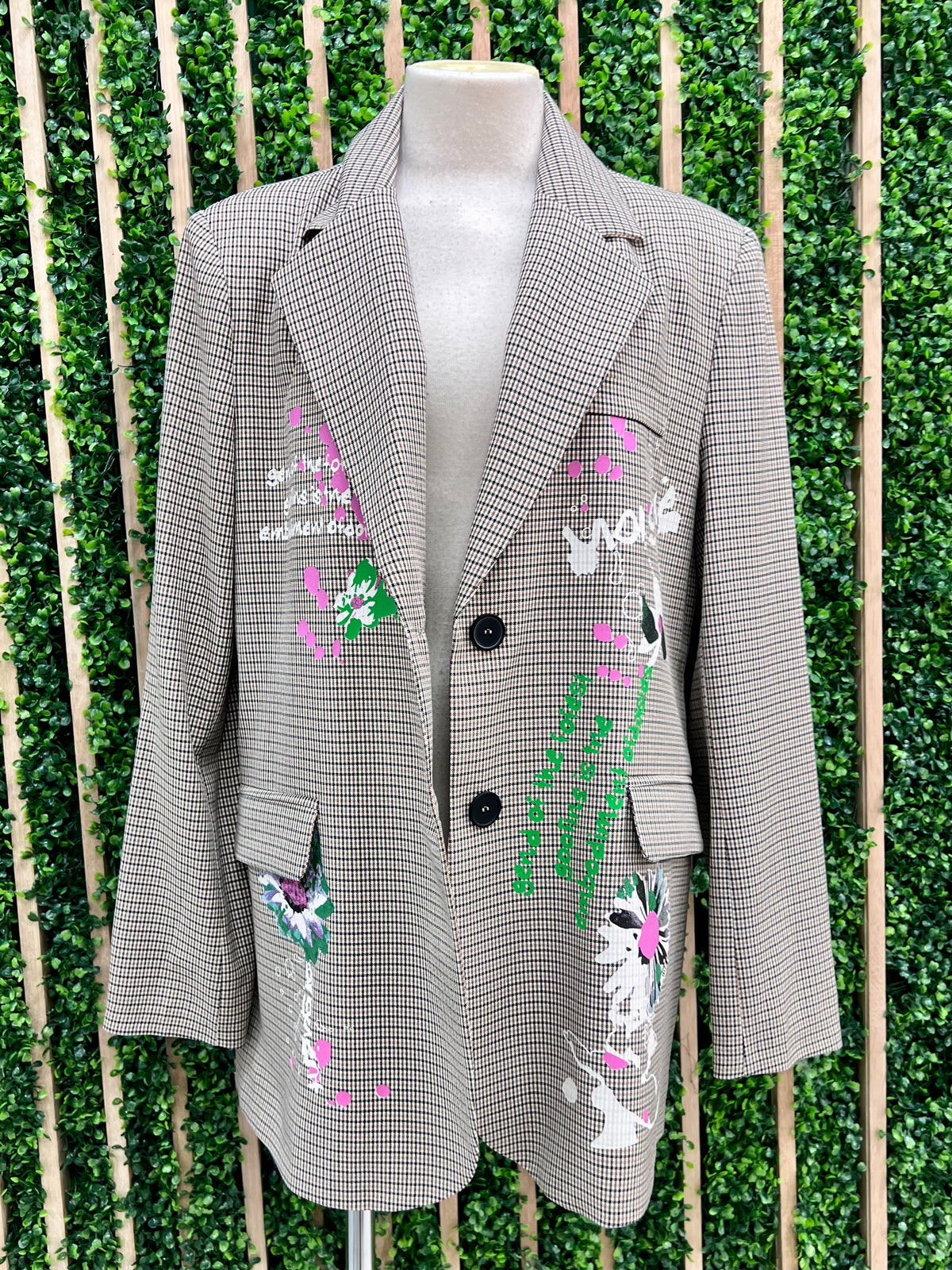 Multi Beige Print Blazer
