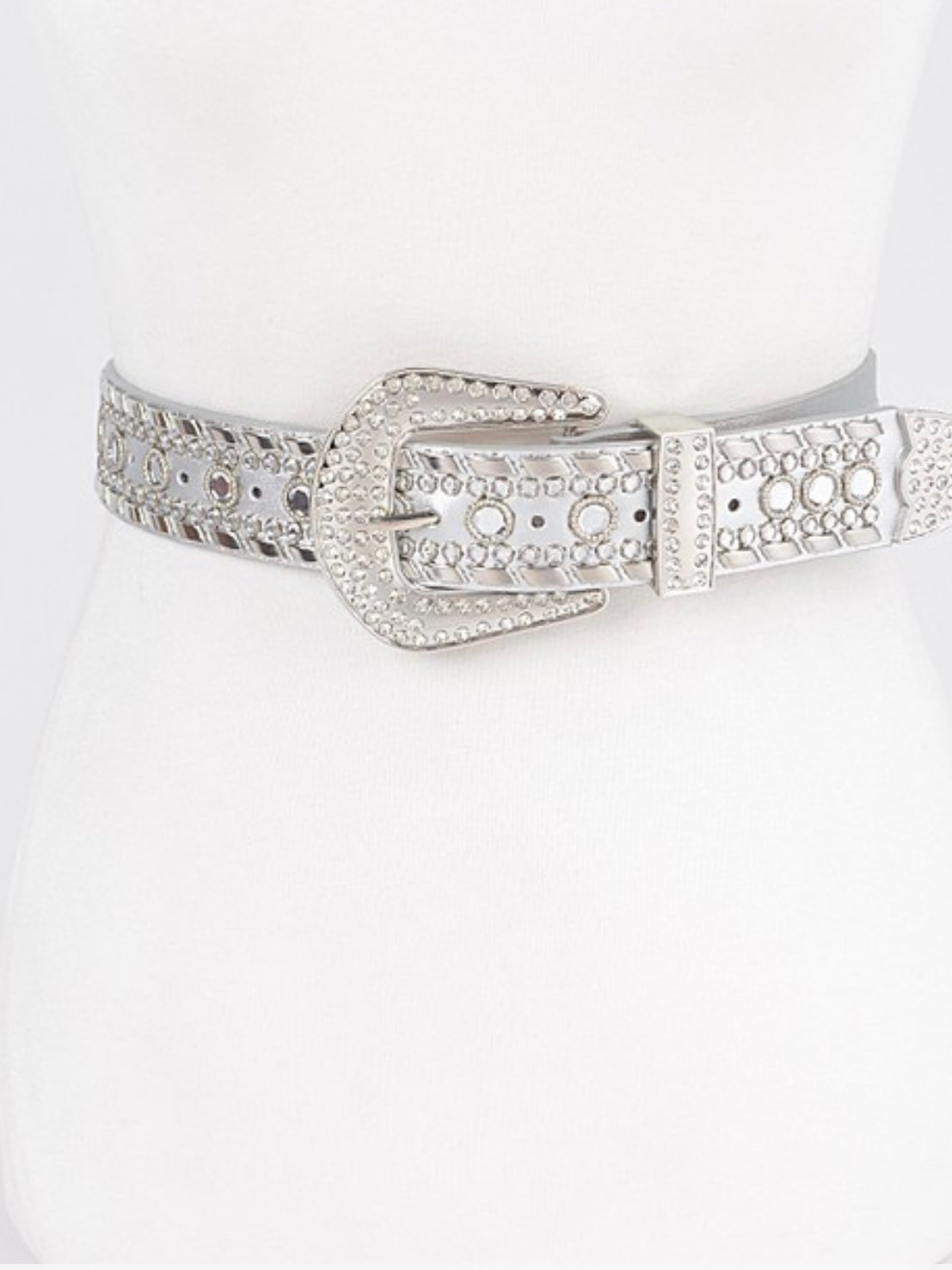 Rhinestone Metal Studded belt