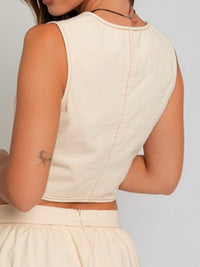 Cream Vest Top
