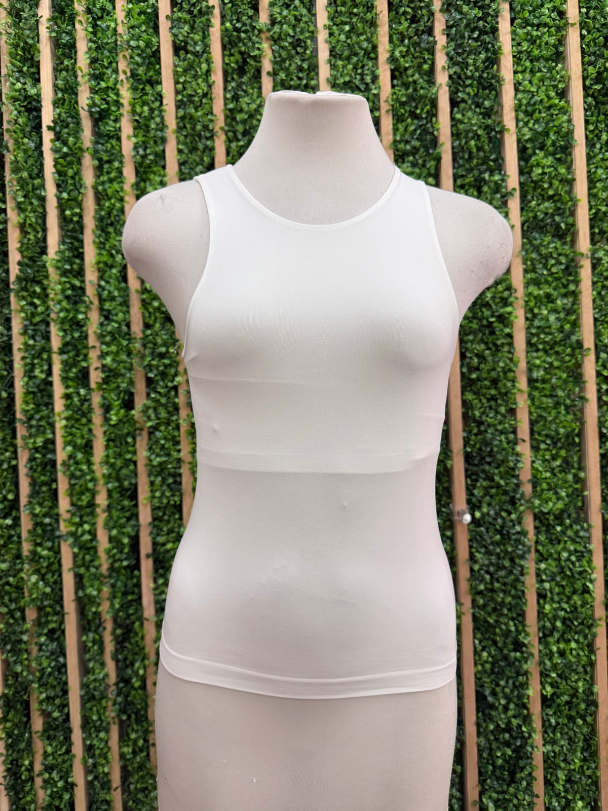 High Neck Smooth Lined Sleeveless Tank Top