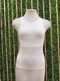 High Neck Smooth Lined Sleeveless Tank Top