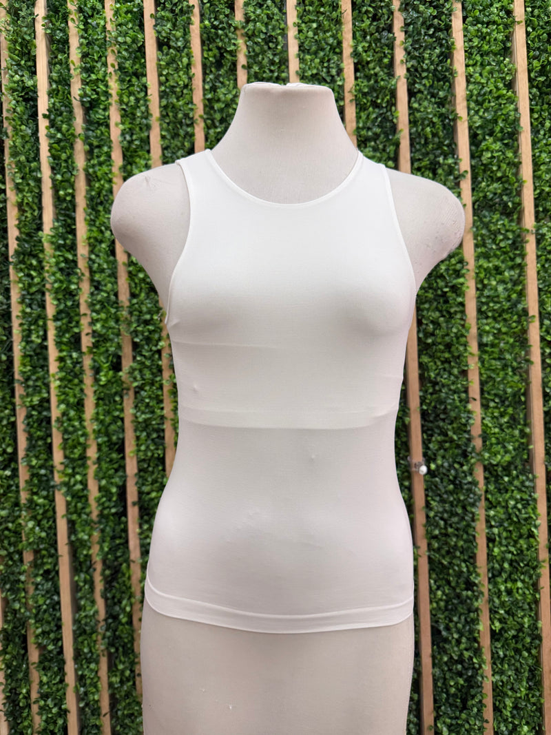 High Neck Smooth Lined Sleeveless Tank Top