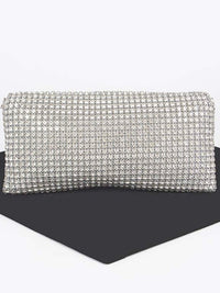 Fringe Detail Rhinestone Clutch