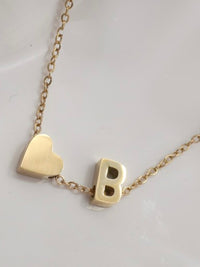 Heart Initial Necklace