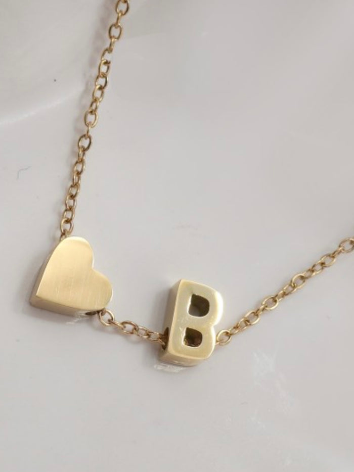 Heart Initial Necklace