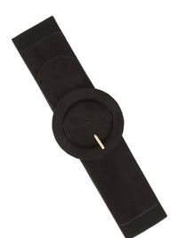 Contrast Black Suede Belt