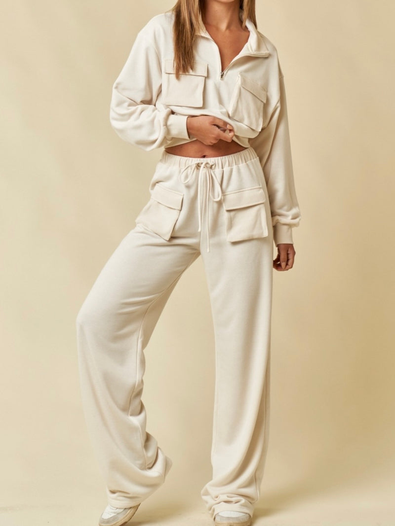 Pocket Detail Pant Set