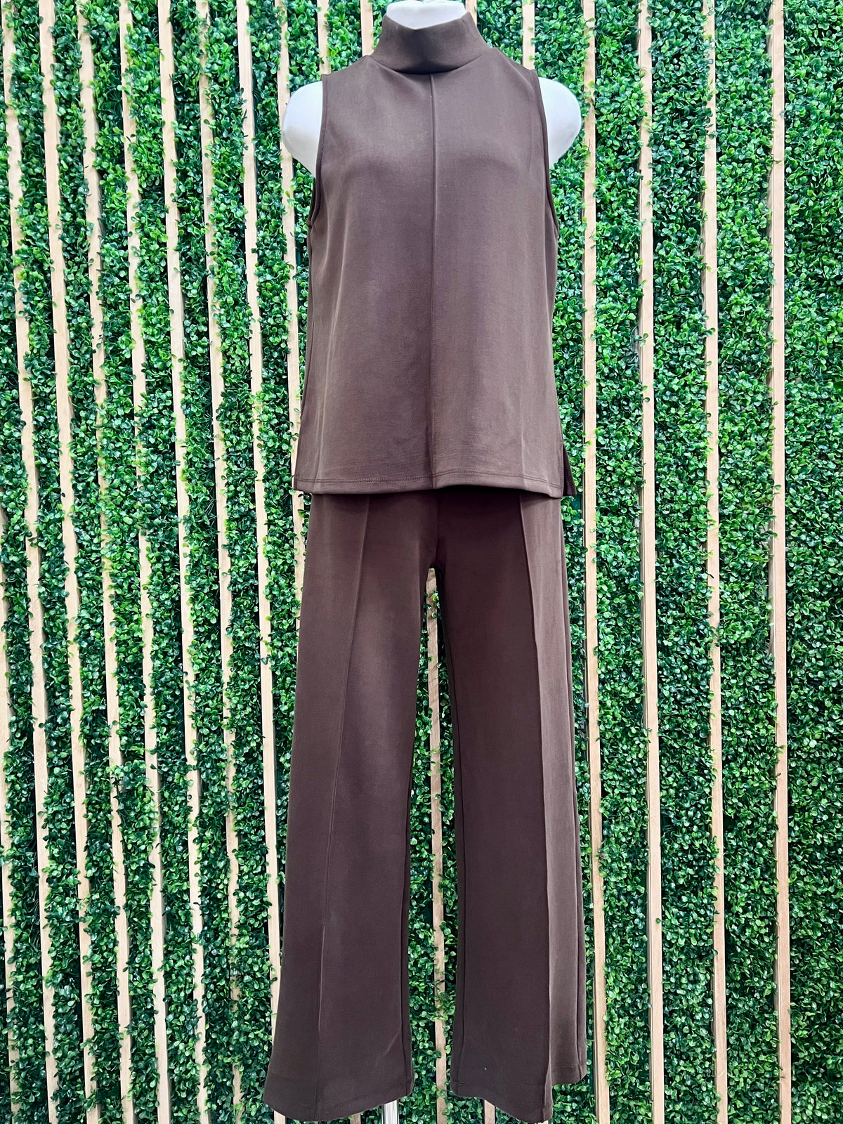 Elegant High Neck Modal Pant Set