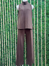 Elegant High Neck Modal Pant Set