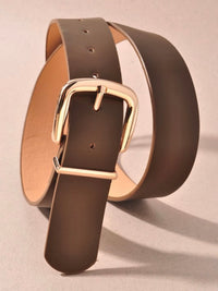 Round D Buckle Metal Loop Belt