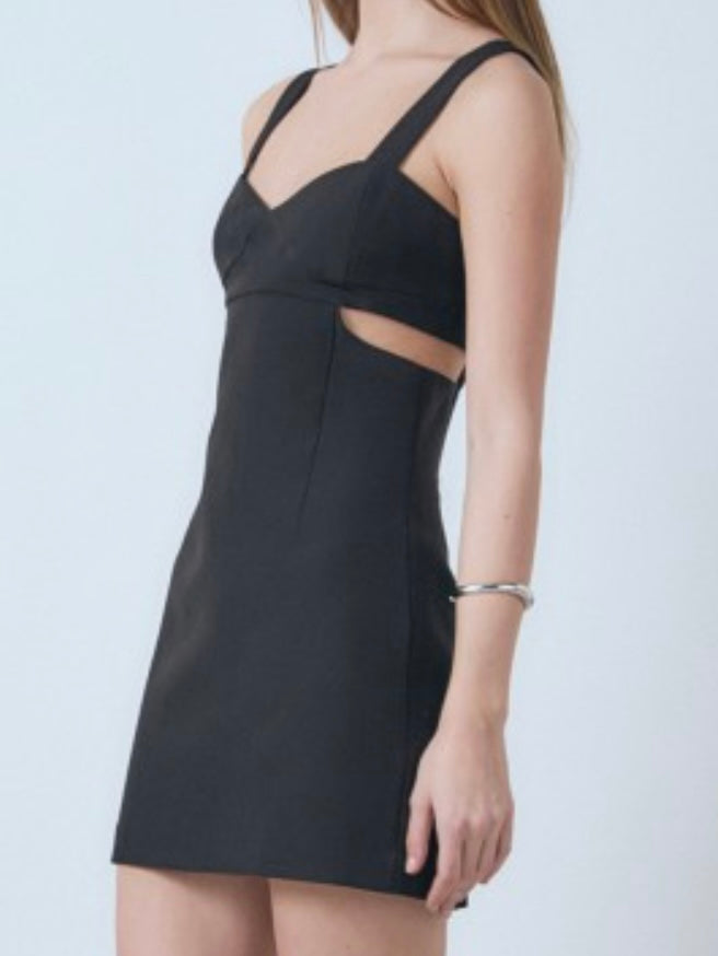 Black Cutout Short Dress