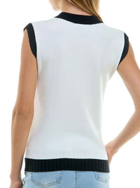 Amor Black Trim Knit Muscle Tank