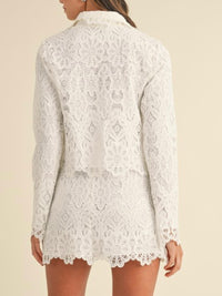 Beautiful Off White Scallop Lace Jacket