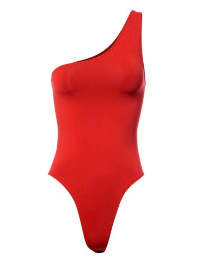 One Shoulder Smooth Basic Bodysuit