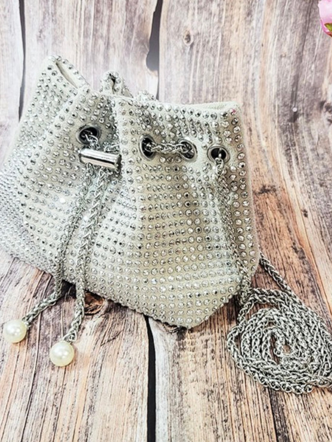 Stone Crossbody Bucket Bag