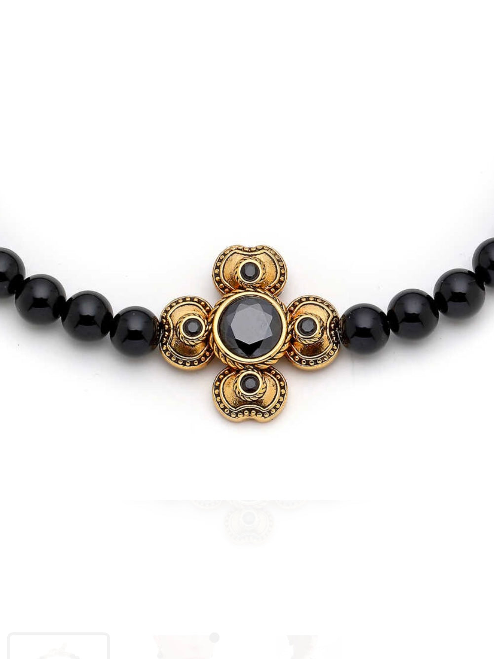 MR Black Stone Clover Aura Choker Necklace