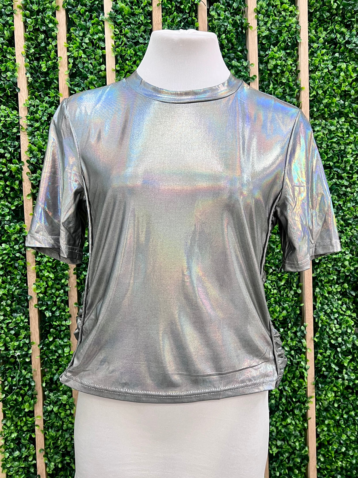 Iridescent Silver Tee