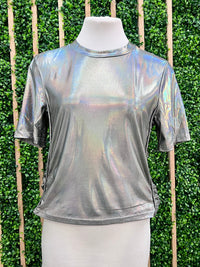 Iridescent Silver Tee