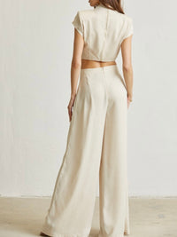 Beautiful Ivory Ring Detail Pant Set