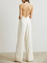 Pearl Cowl Neck Satin Jumpsuit