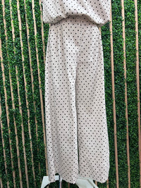 Ivory Polka Dot Wide Leg Pant