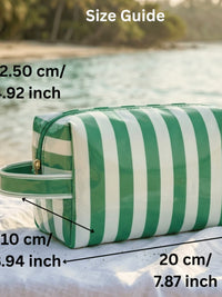 Fun Bright Waterproof Striped Cosmetic Bag