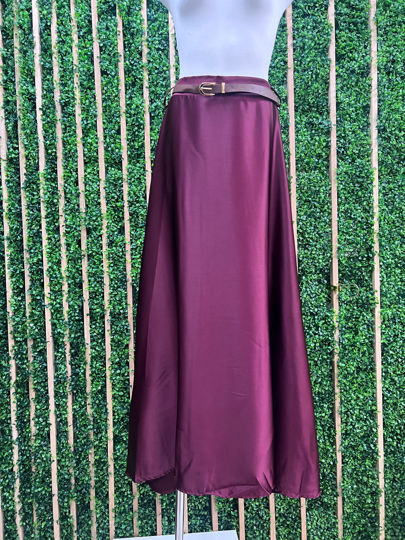 Satin A Line MAxi Skirt