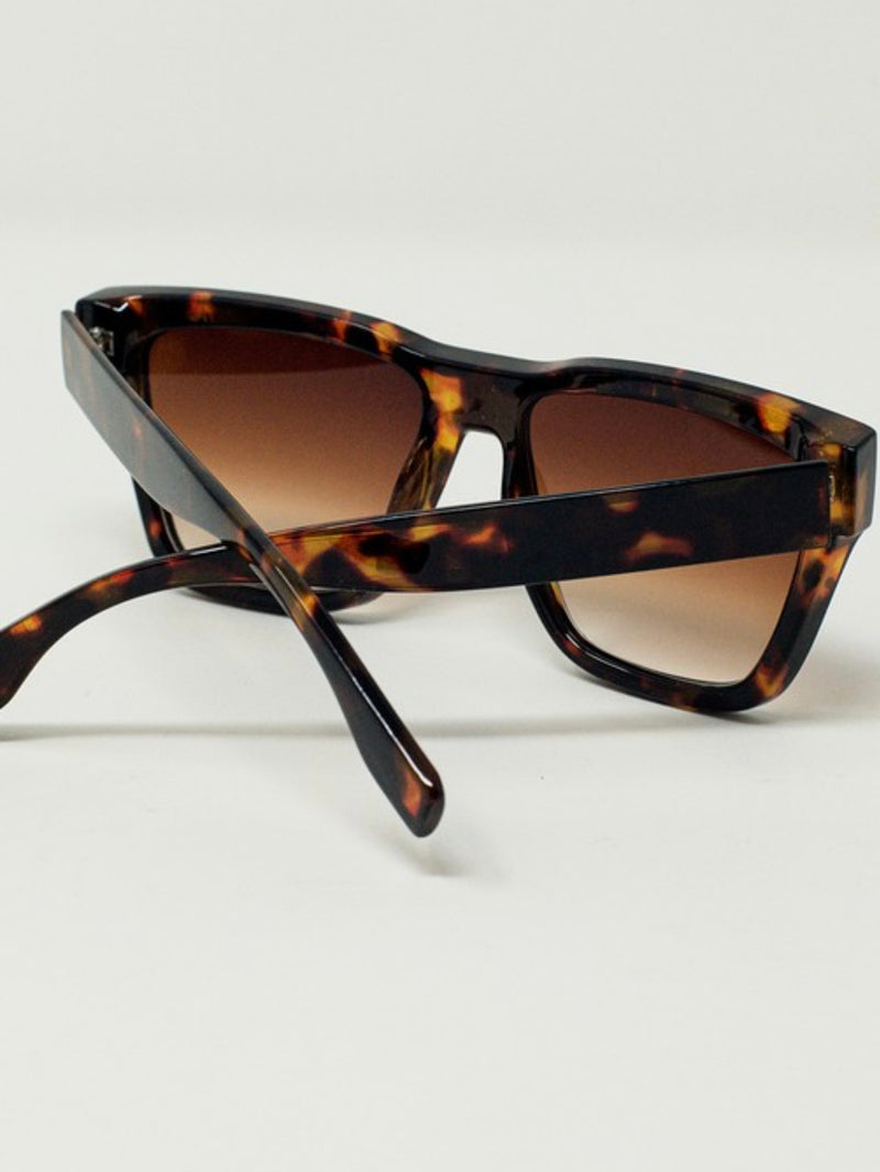 Square Chunky Black Sunglasses