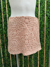 Blush Lace Short Skirt