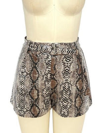 Sequin Animal Print Shorts