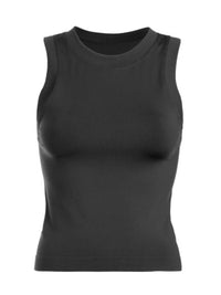 High Neck Sleeveless Basic Cami