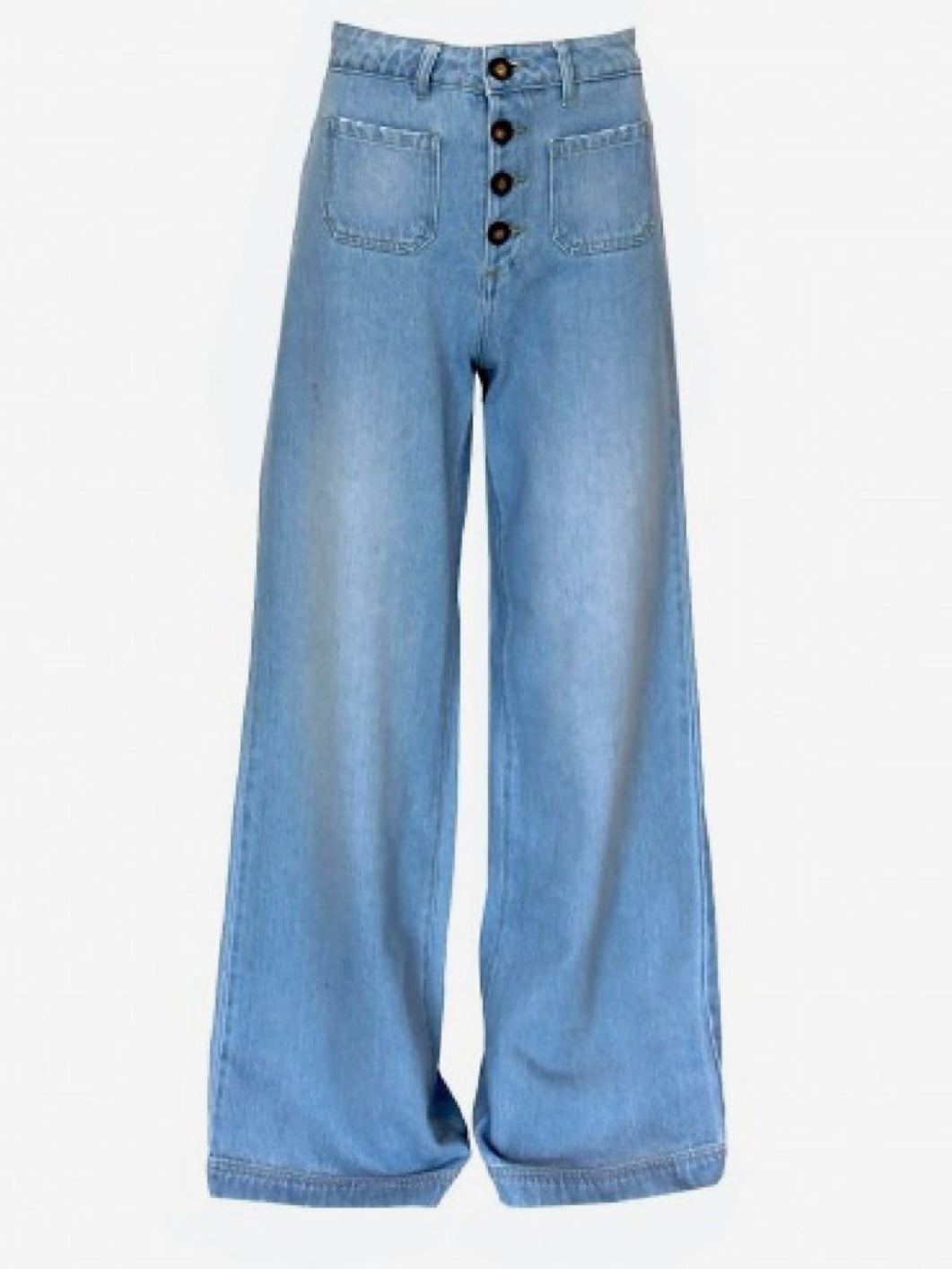 Front Pocket Wide Leg Denim