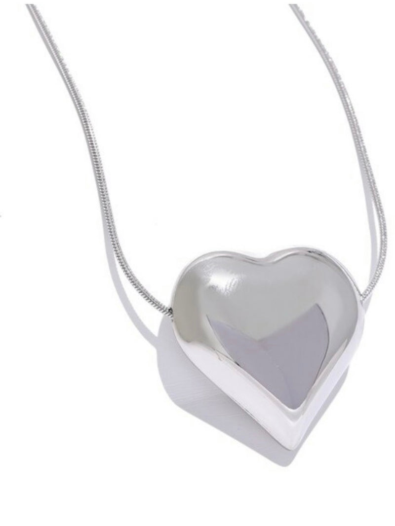 Large Heart Pendant Necklace