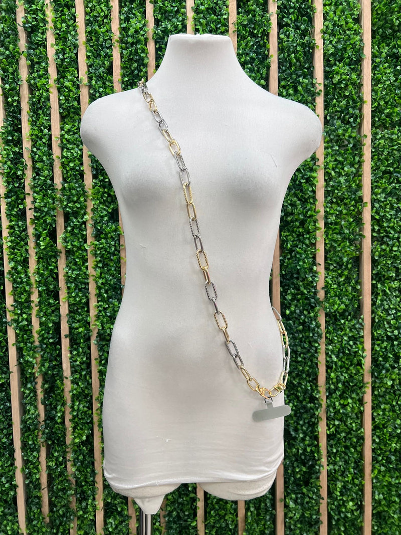 Two Tone Paperclip Phone Strap