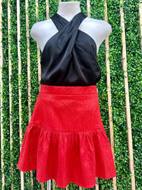 Satin Twist Halter Neck Top