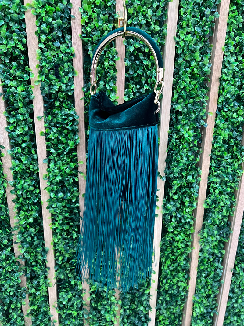 Exquisite Velvet Fringe Bombonier Bag