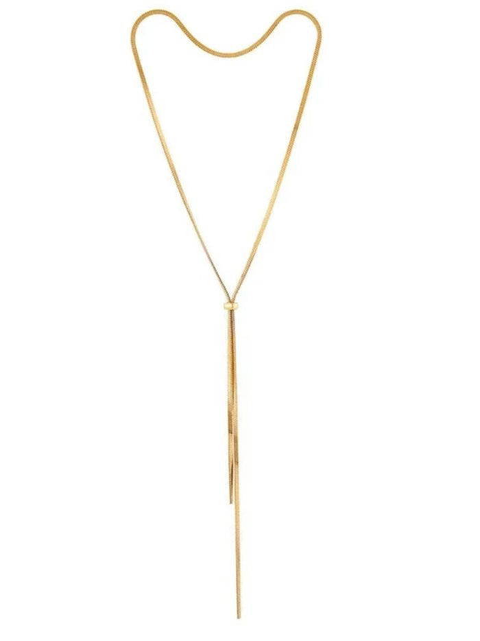 SJ Snake Chain Lariat Necklace