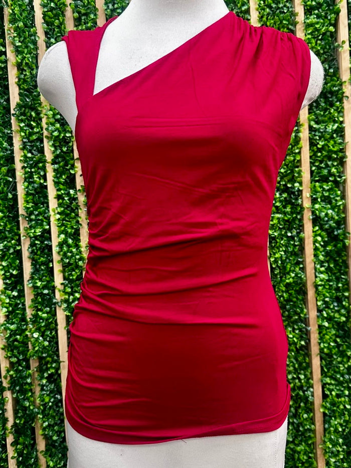 Asymmetrical Neckline Top